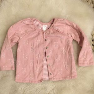 Baby Gap | Pink Kitty Snap Button Jacket